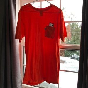 Orange ripndip cat shirt